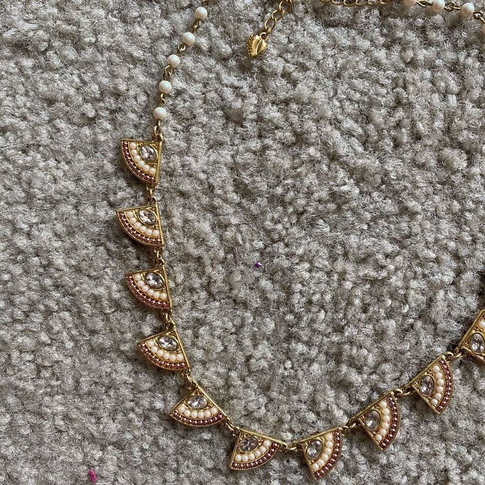 Carolee faux pearl and crystal necklace